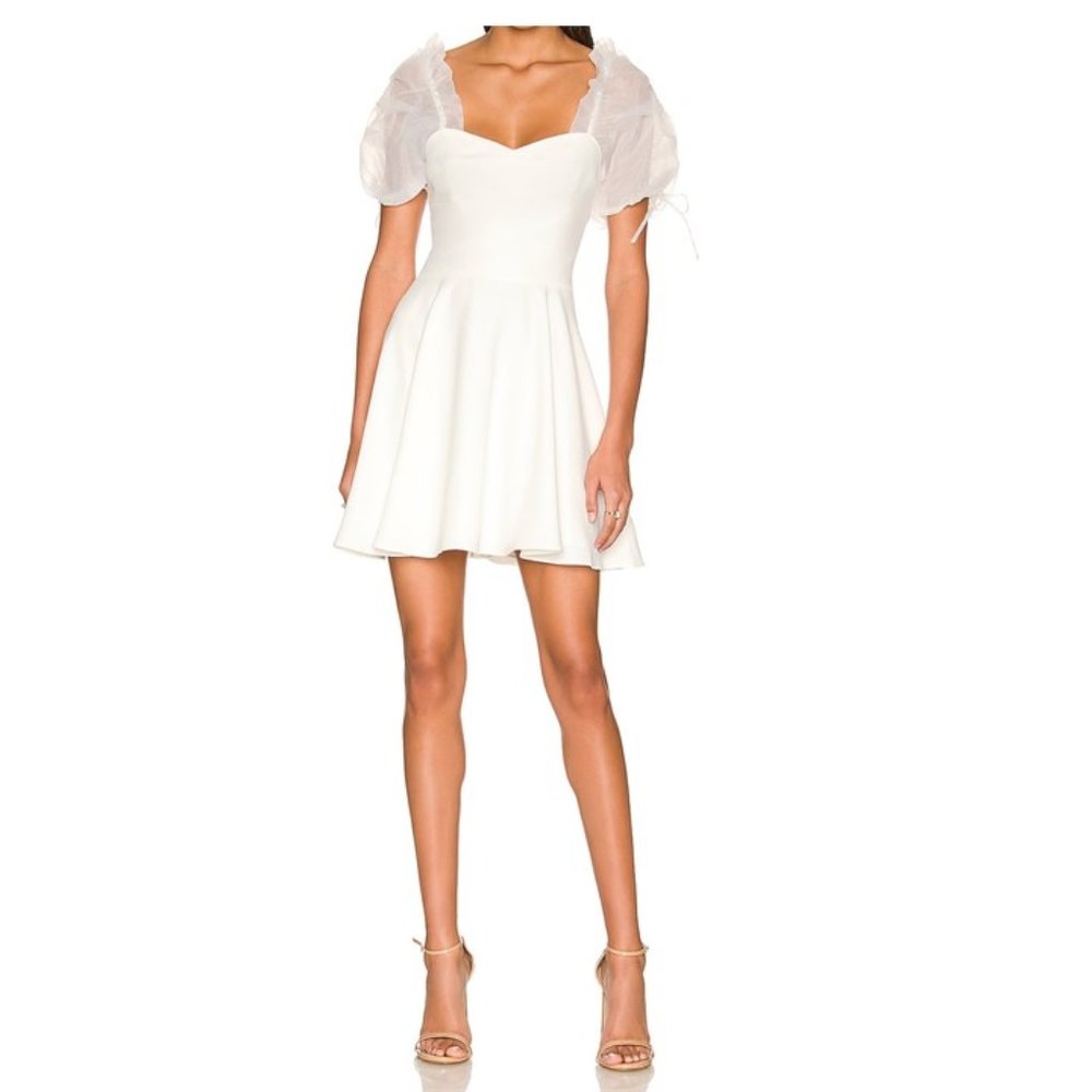 Amanda Uprichard Revolve Ivory Lovely Dress Bridal Shower Dress Size S NWOT